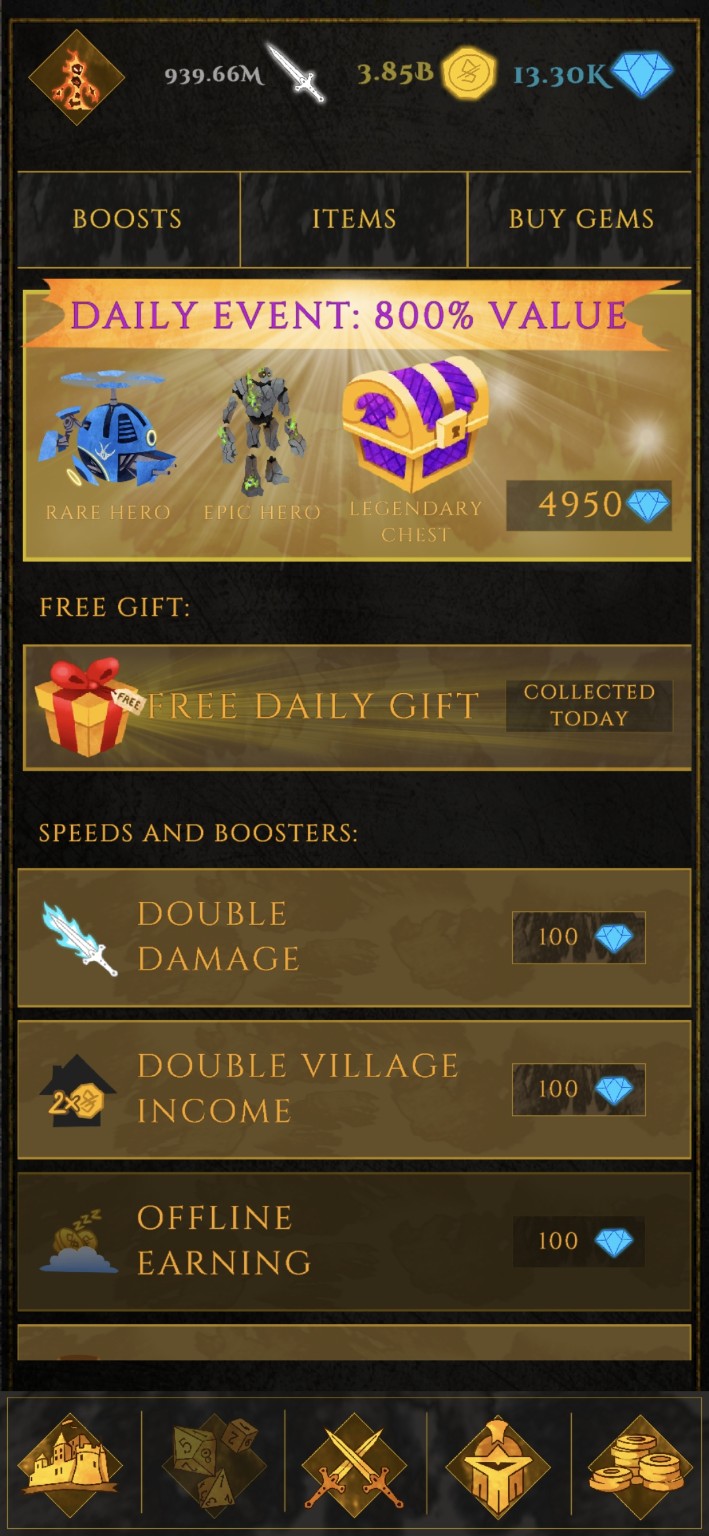 Idle Ascension Boosts Shop screenshot